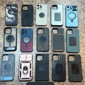 Set of 16 Assorted Phone Cases for iPhone 14 Pro Max (selling as a set)
